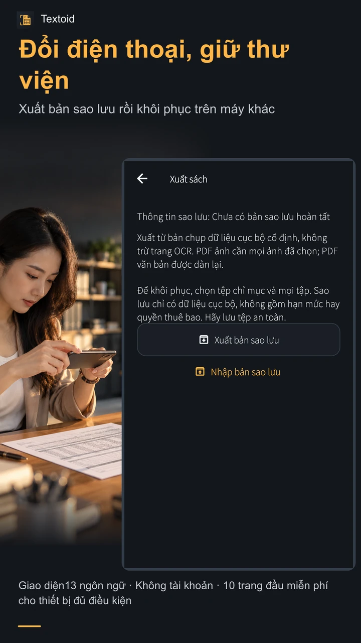 Đổi điện thoại, giữ thư viện
